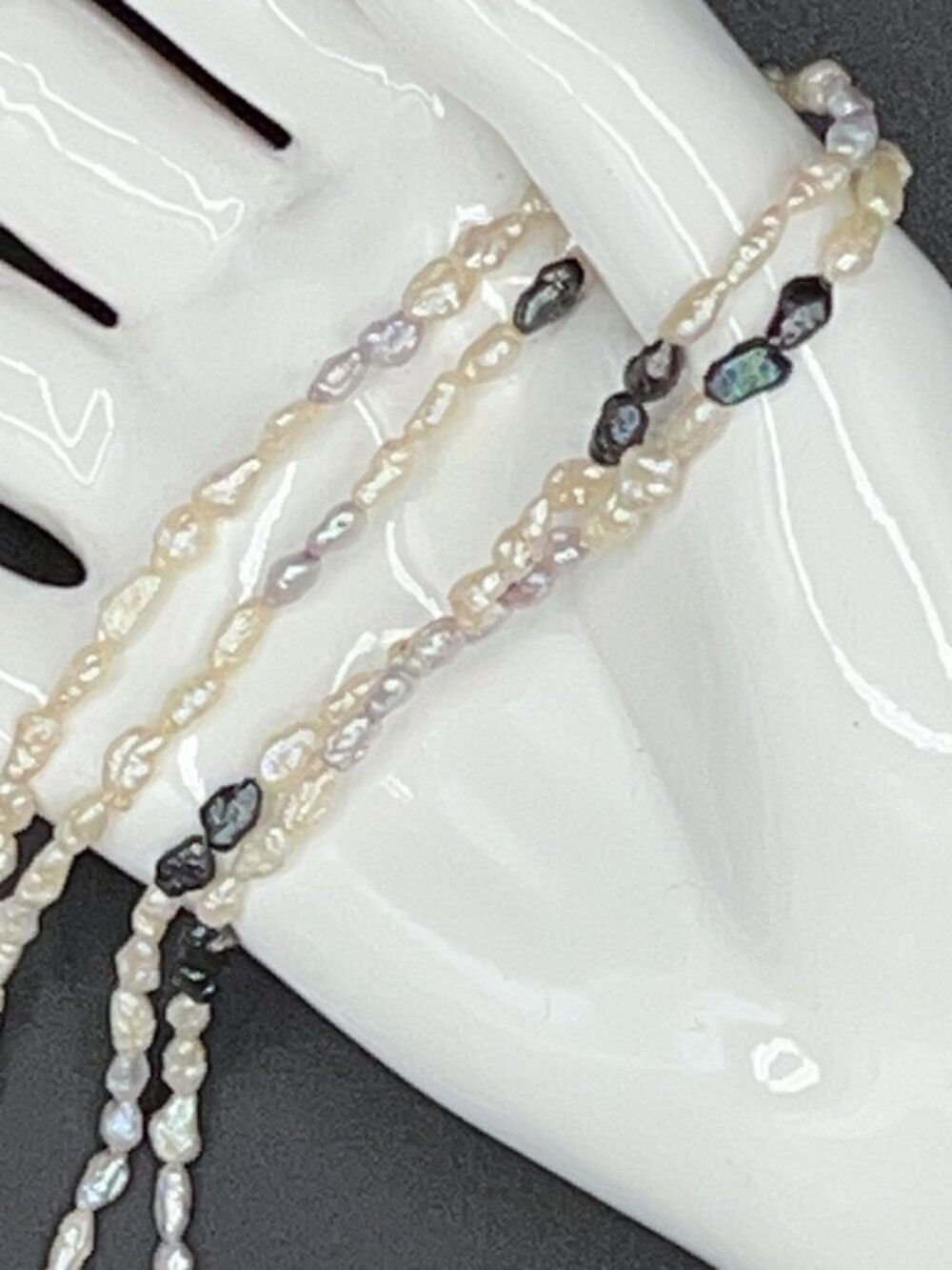 Freshwater Pearl Bead Necklace Speidel 925 Clasp Vintage - Picture 9 of 14